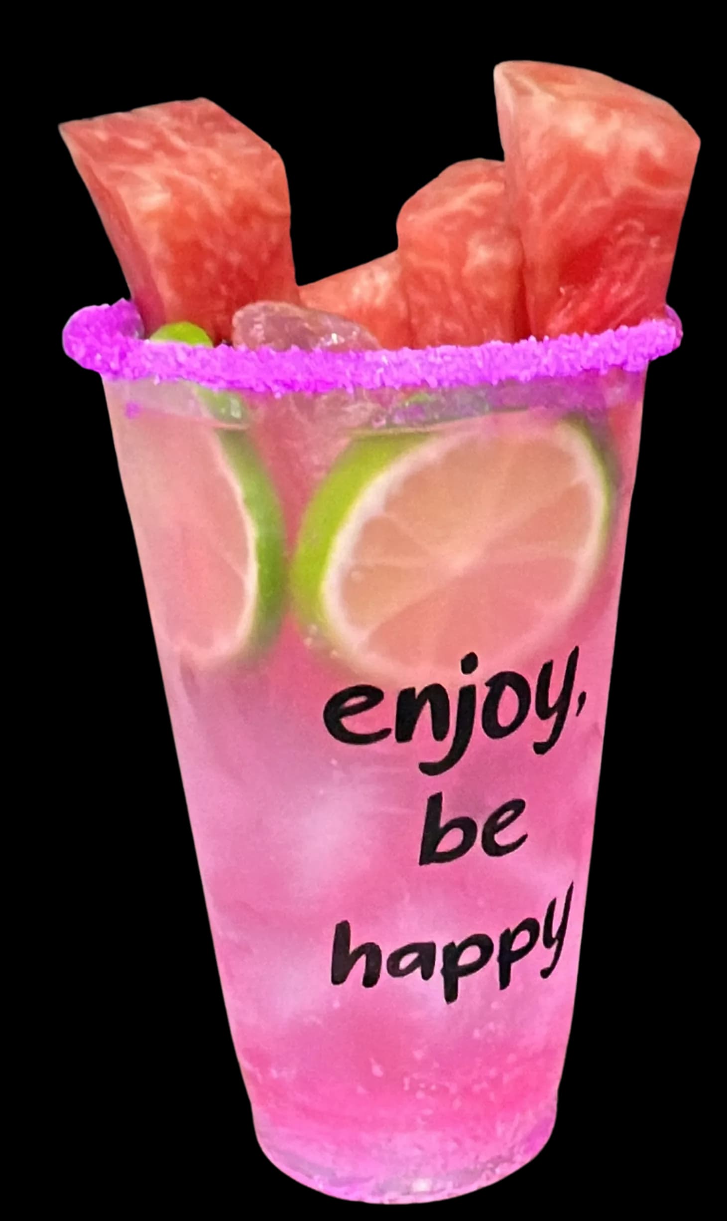 Postres y bebidas frías con toppings frutales