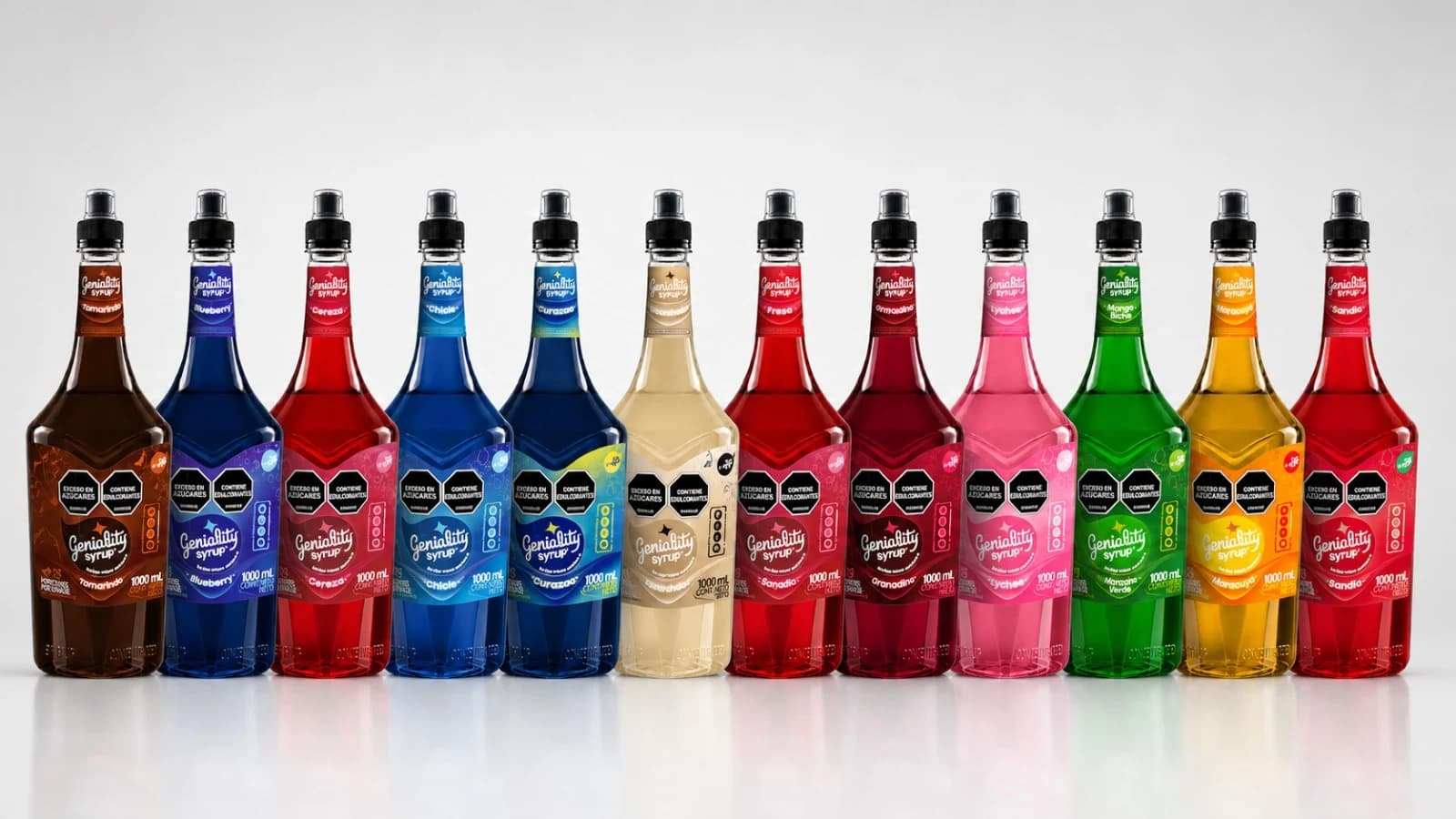 Bebidas y sodas frutales preparadas con siropes